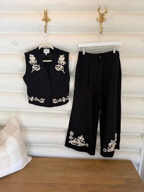 Linen Vest and Pants Set
